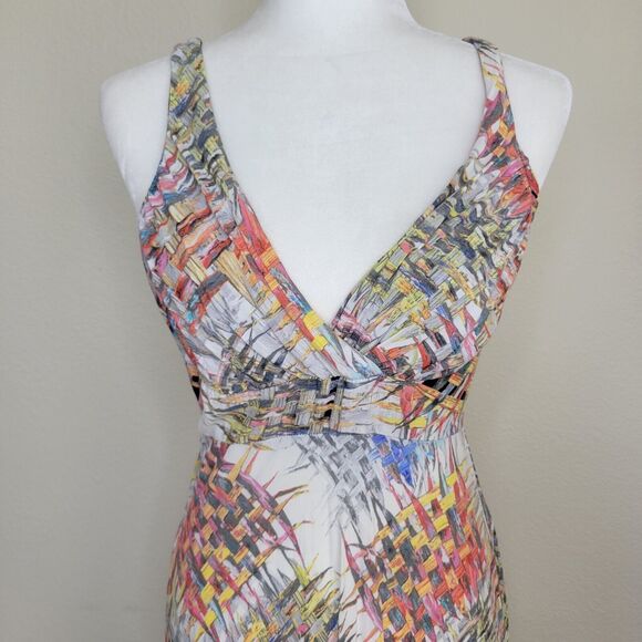Jams World Dress Latticce Hawaiian Boho Summer Sundress Size Medium - Picture 3 of 14